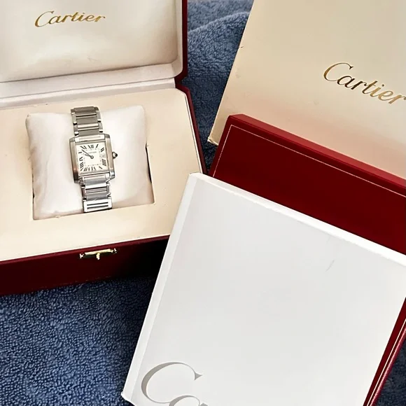 Cartier Silver Stainless Steel Watch with Red Box - Picture 6 of 13